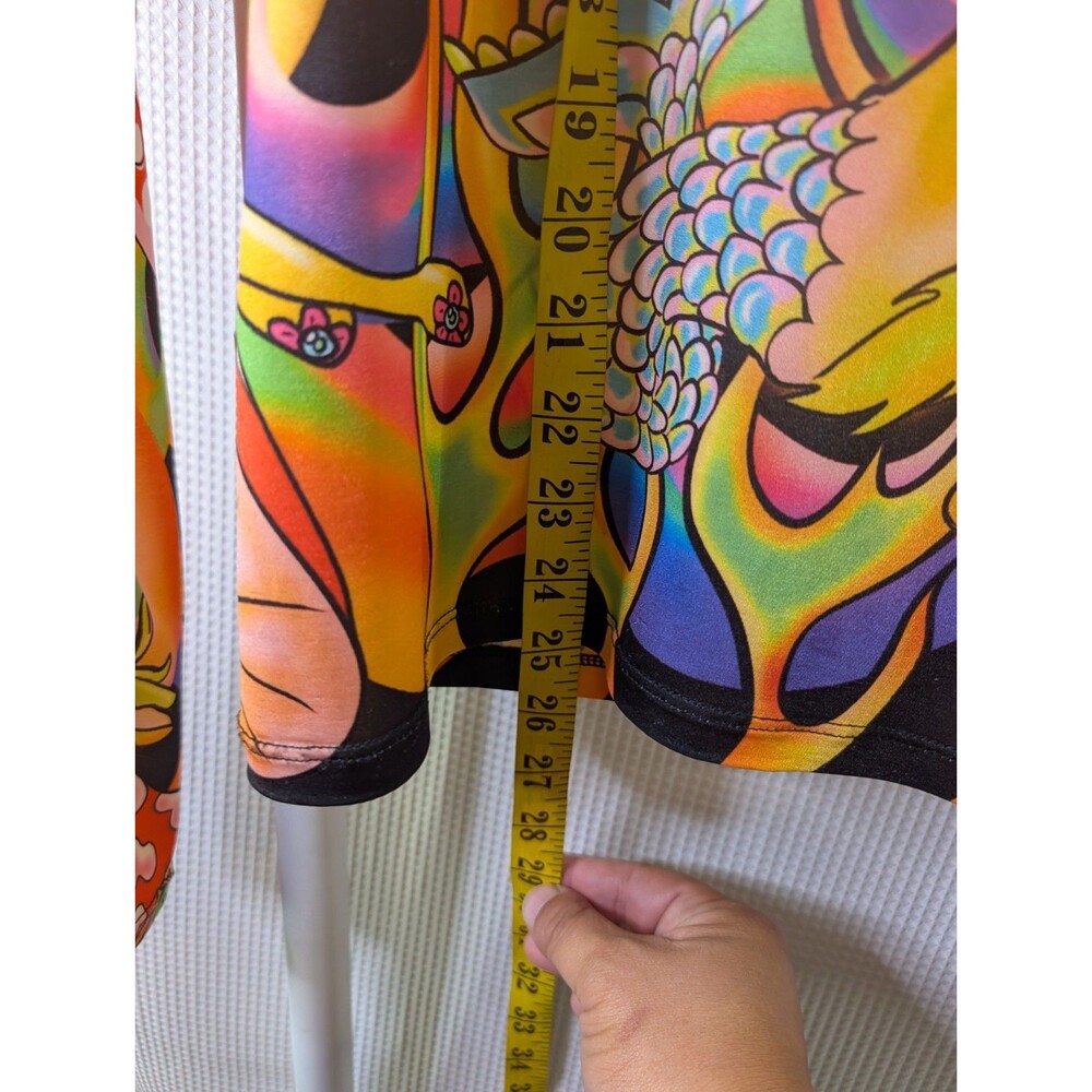 Desigual Womens Mesh Top Maria Escoté Mock Neck Multicolor Graffiti Graphic 0105 - Picture 7 of 7